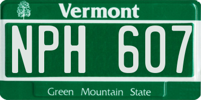 VT license plate NPH607