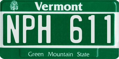 VT license plate NPH611