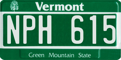 VT license plate NPH615