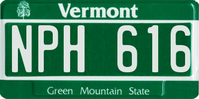 VT license plate NPH616