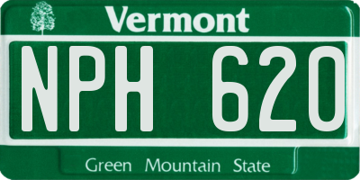 VT license plate NPH620