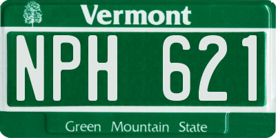 VT license plate NPH621