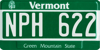 VT license plate NPH622
