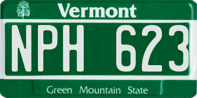 VT license plate NPH623
