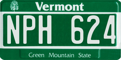 VT license plate NPH624