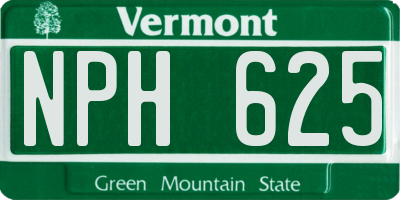 VT license plate NPH625