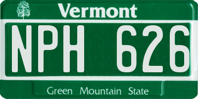 VT license plate NPH626