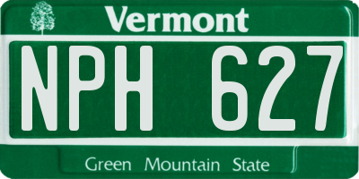 VT license plate NPH627