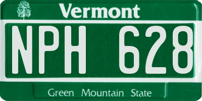 VT license plate NPH628