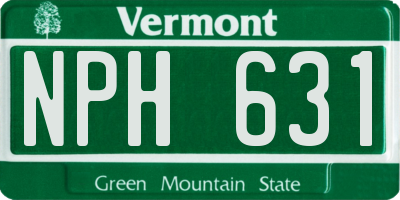 VT license plate NPH631