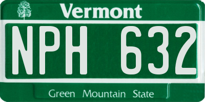 VT license plate NPH632