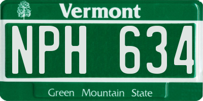 VT license plate NPH634
