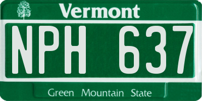 VT license plate NPH637
