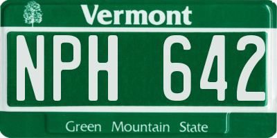 VT license plate NPH642