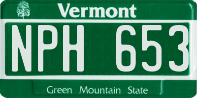 VT license plate NPH653