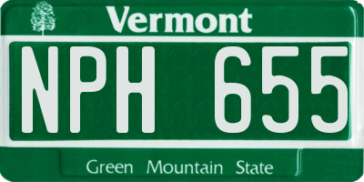 VT license plate NPH655