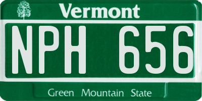 VT license plate NPH656