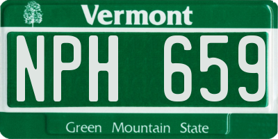VT license plate NPH659