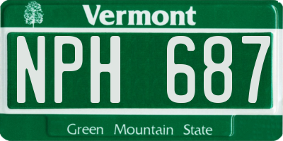 VT license plate NPH687