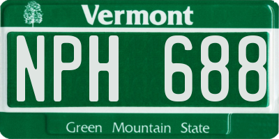 VT license plate NPH688