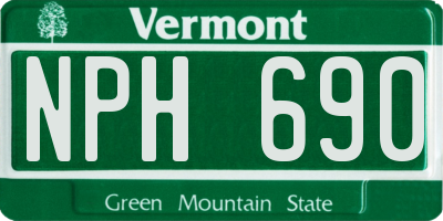 VT license plate NPH690