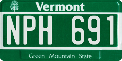 VT license plate NPH691