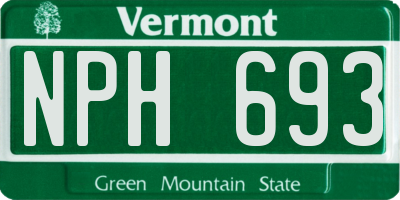 VT license plate NPH693