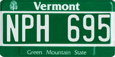 VT license plate NPH695