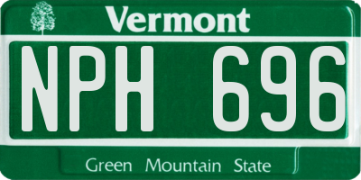 VT license plate NPH696