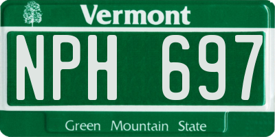VT license plate NPH697