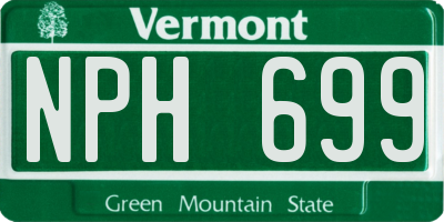 VT license plate NPH699