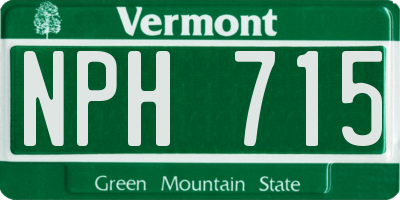 VT license plate NPH715