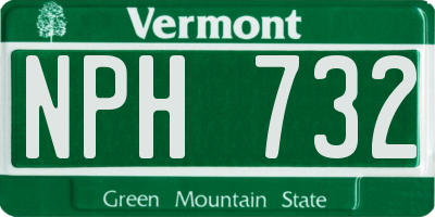 VT license plate NPH732