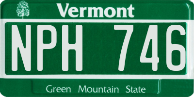 VT license plate NPH746