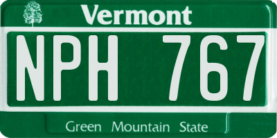 VT license plate NPH767