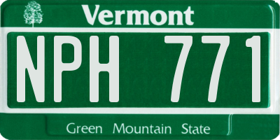 VT license plate NPH771