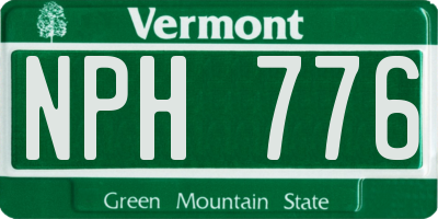 VT license plate NPH776