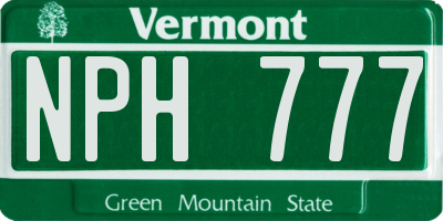 VT license plate NPH777