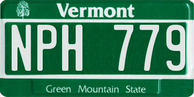 VT license plate NPH779