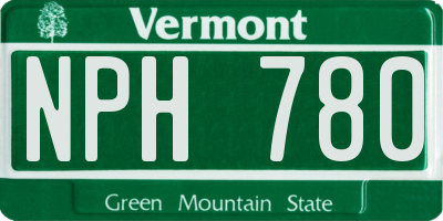 VT license plate NPH780