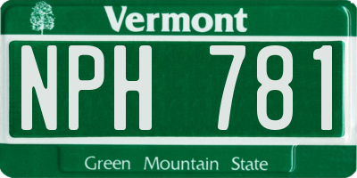 VT license plate NPH781