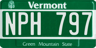 VT license plate NPH797