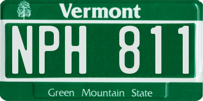 VT license plate NPH811