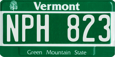 VT license plate NPH823