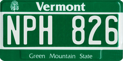 VT license plate NPH826