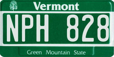 VT license plate NPH828