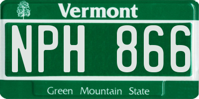 VT license plate NPH866