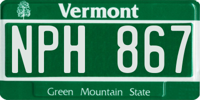 VT license plate NPH867