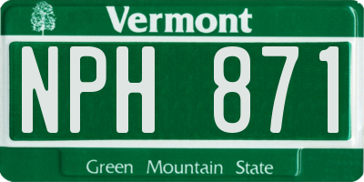 VT license plate NPH871