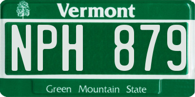 VT license plate NPH879